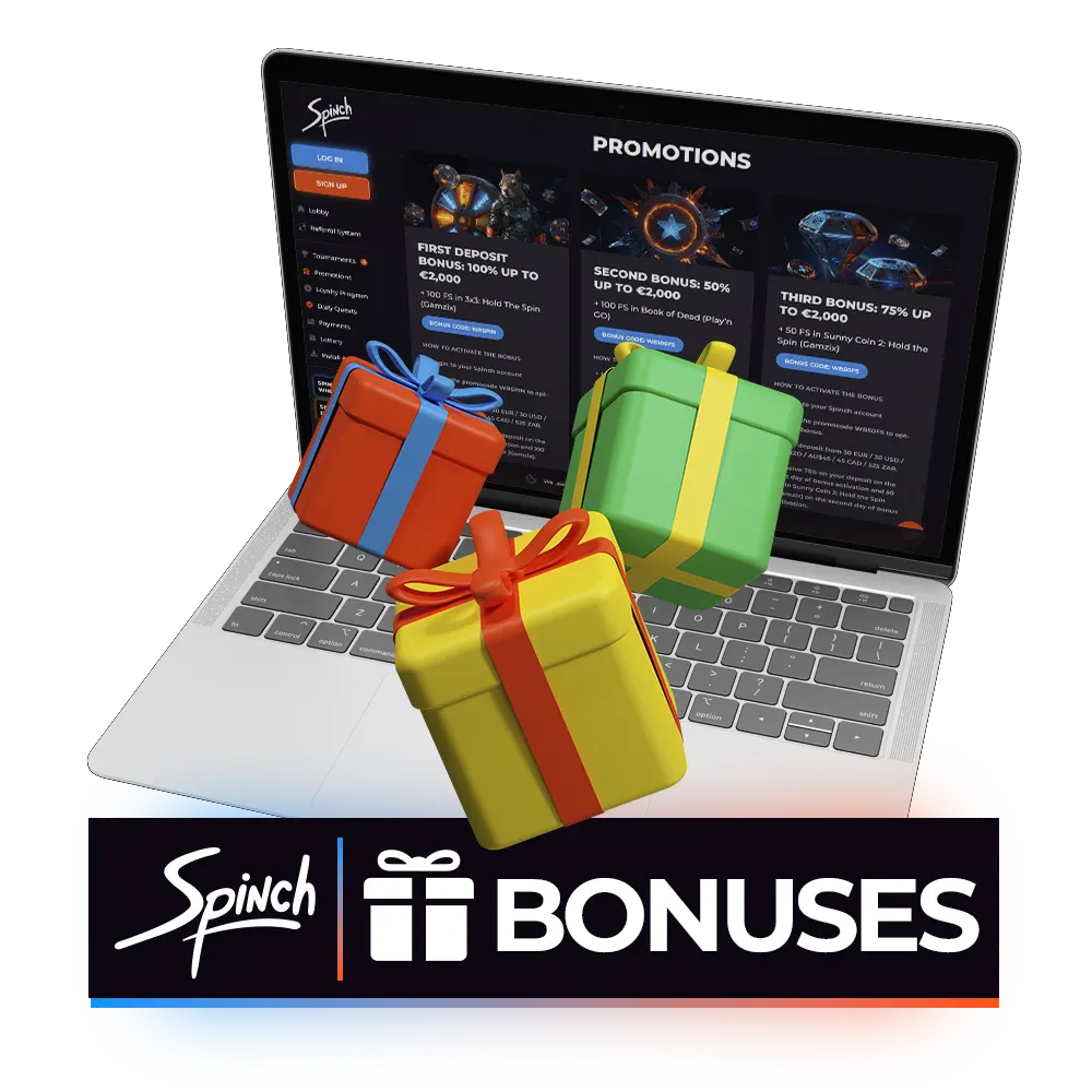 Find out what bonuses you can get at Spinch Casino.