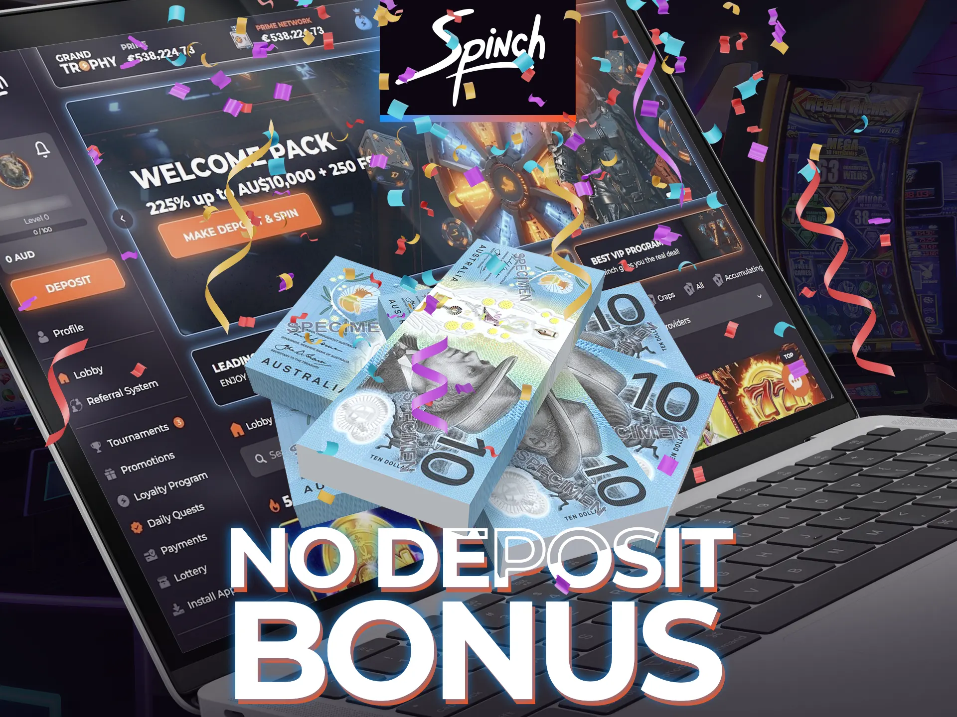 Find out if there is a no deposit bonus at Spinch Casino.