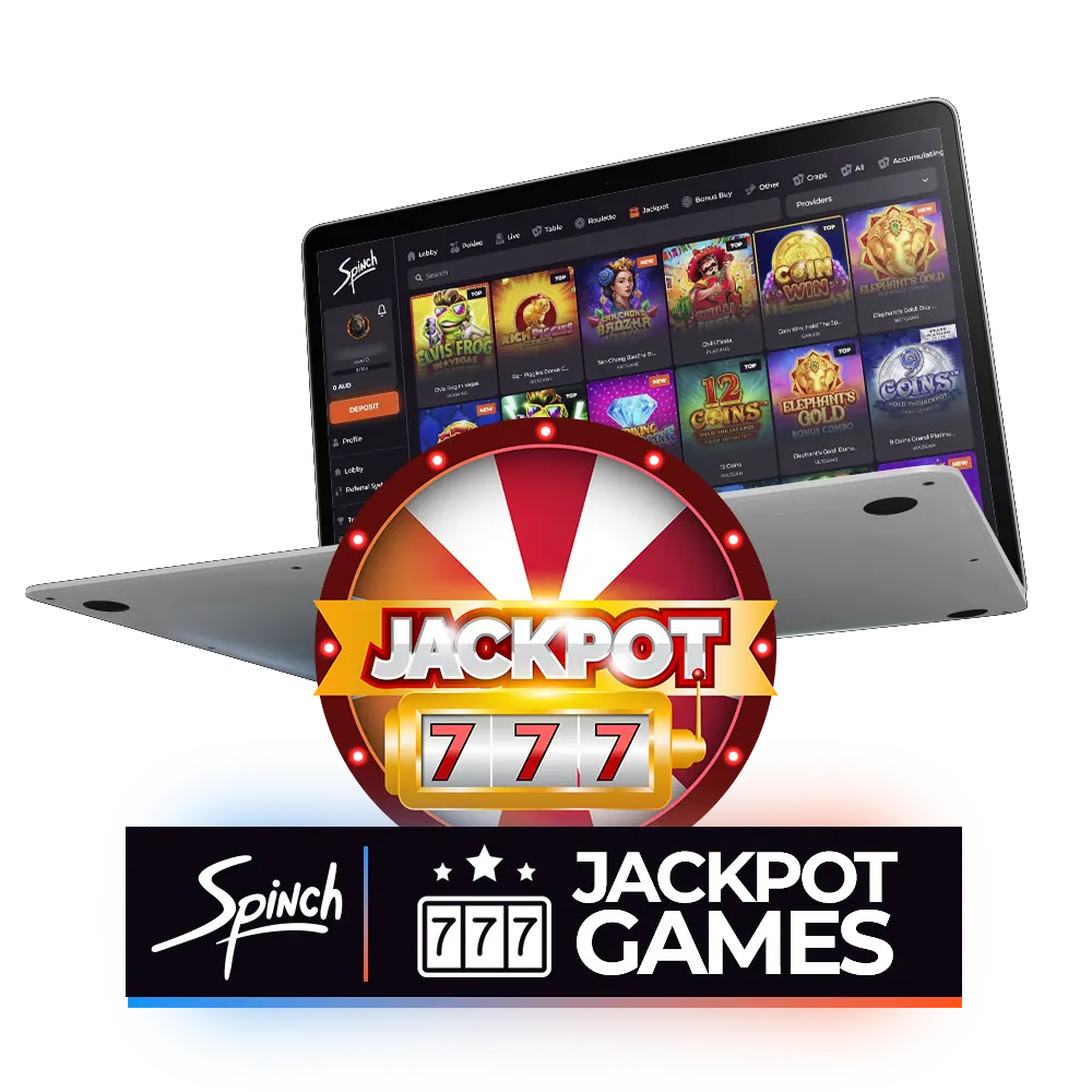 Play jackpot games on Spinch and win big.