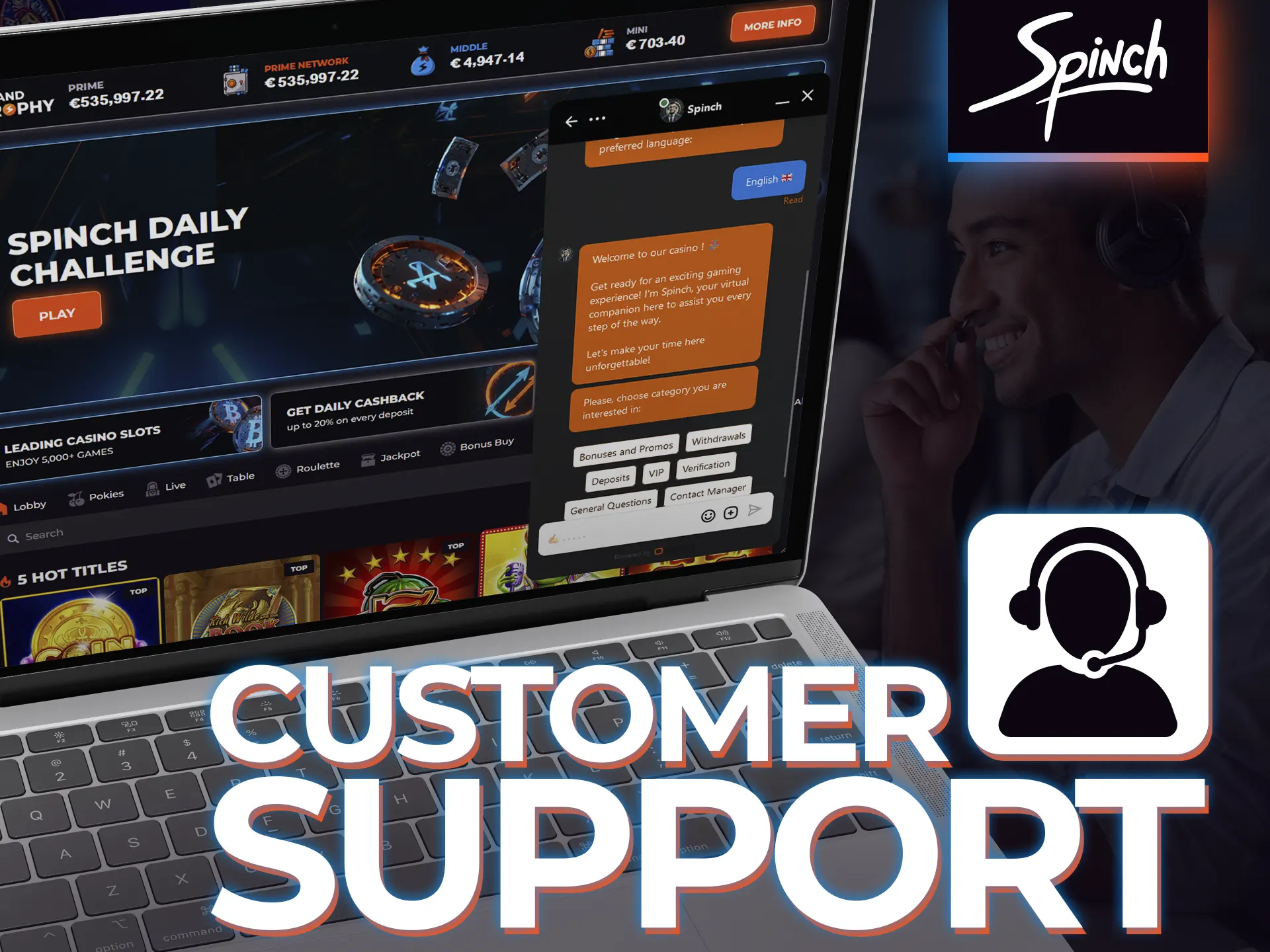 You can contact Spinch customer support through these methods.