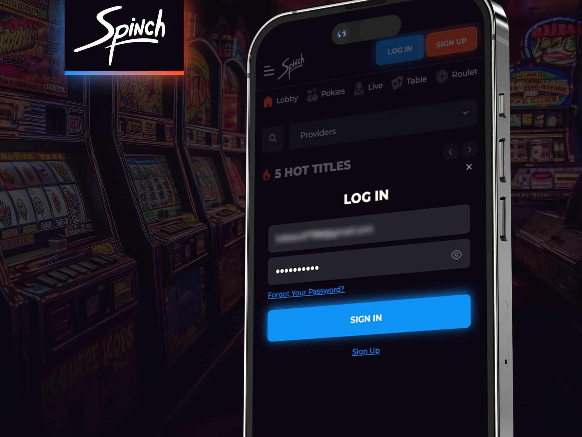 Quickly log into your existing Spinch account.